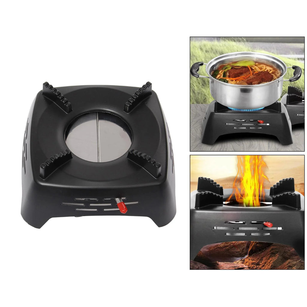 Portable Wood Burning Stove for Outdoor Cooking Black X7421