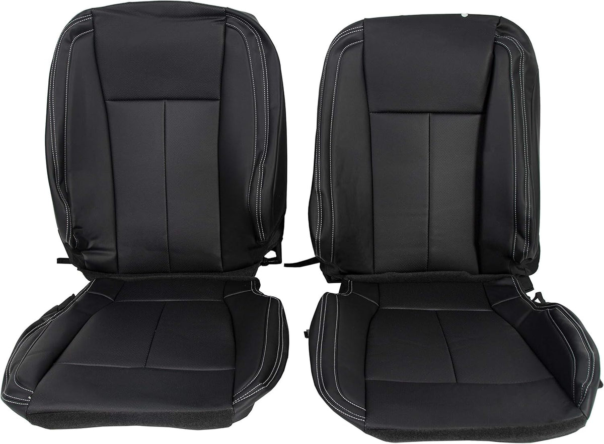 Black Synthetic Leather Seat Covers for Ford F150 Super Crew Y722