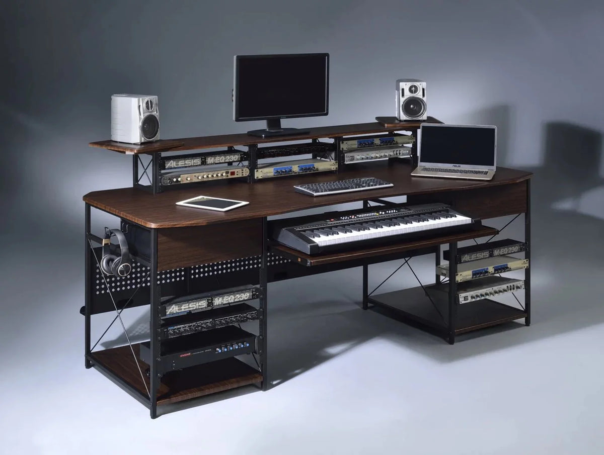Music Recording Studio Desk Workstation with 4U Rack and 9U Rack T120
