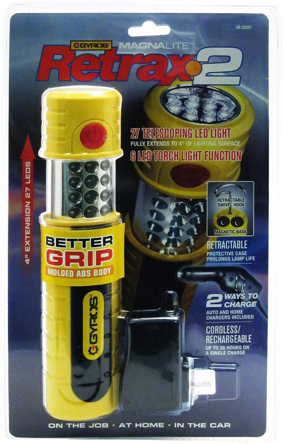 Rechargeable Handheld Work Light with Magnetic Base and Hanging Hook K235792