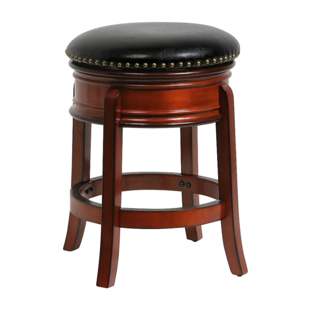 Cappuccino Backless Swivel Wood Counter Stool N934696