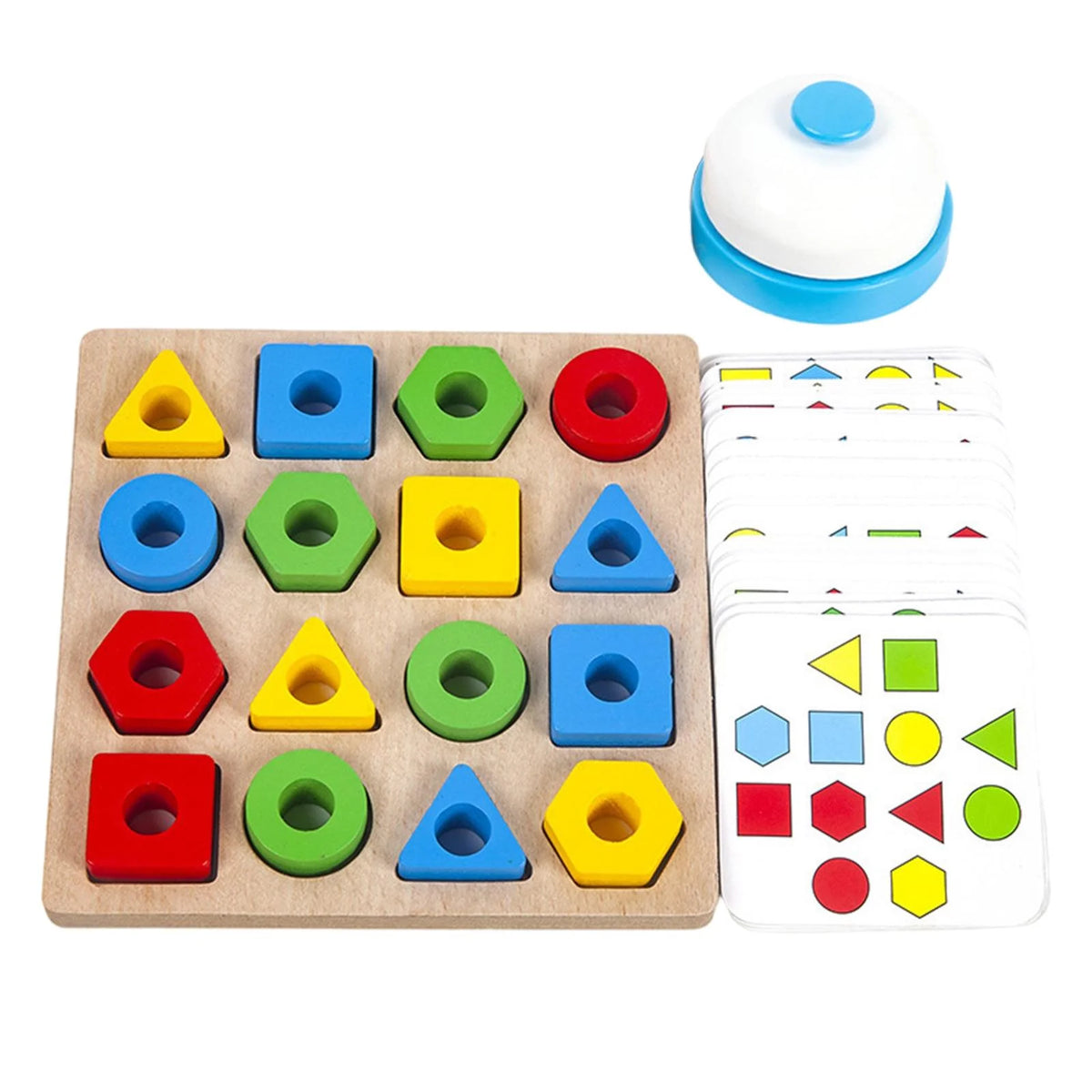 Wood Geometric Shape Matching Stacking Toys Educational Toys for Toddlers J97455