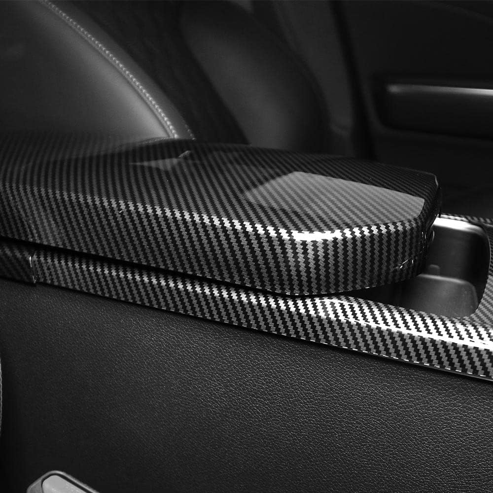 Carbon Fiber Central Console Armrest Panel Cover Trim Z317059