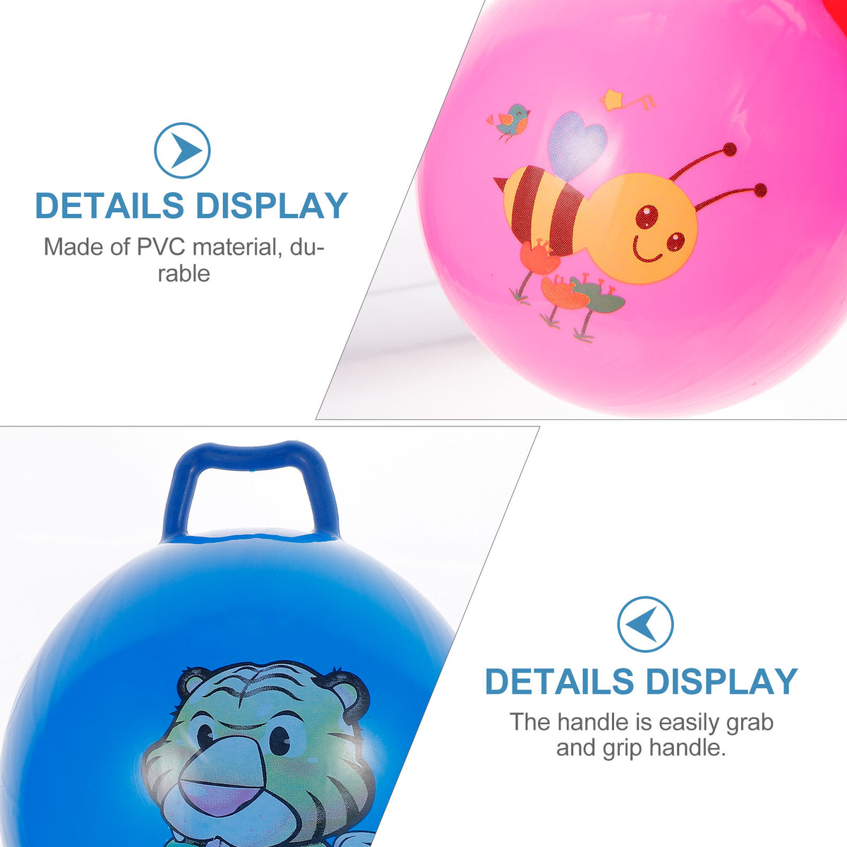 3Pcs Inflatable Hopper Balls with Handle N2549