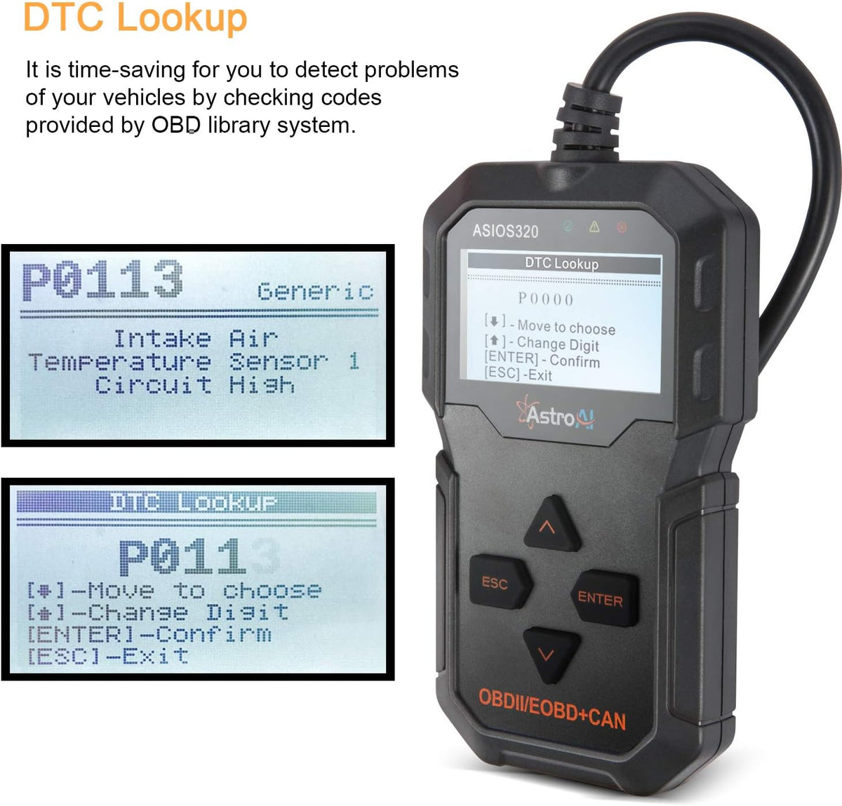 Black OBD2 Scanner Car Diagnostic Tool K973