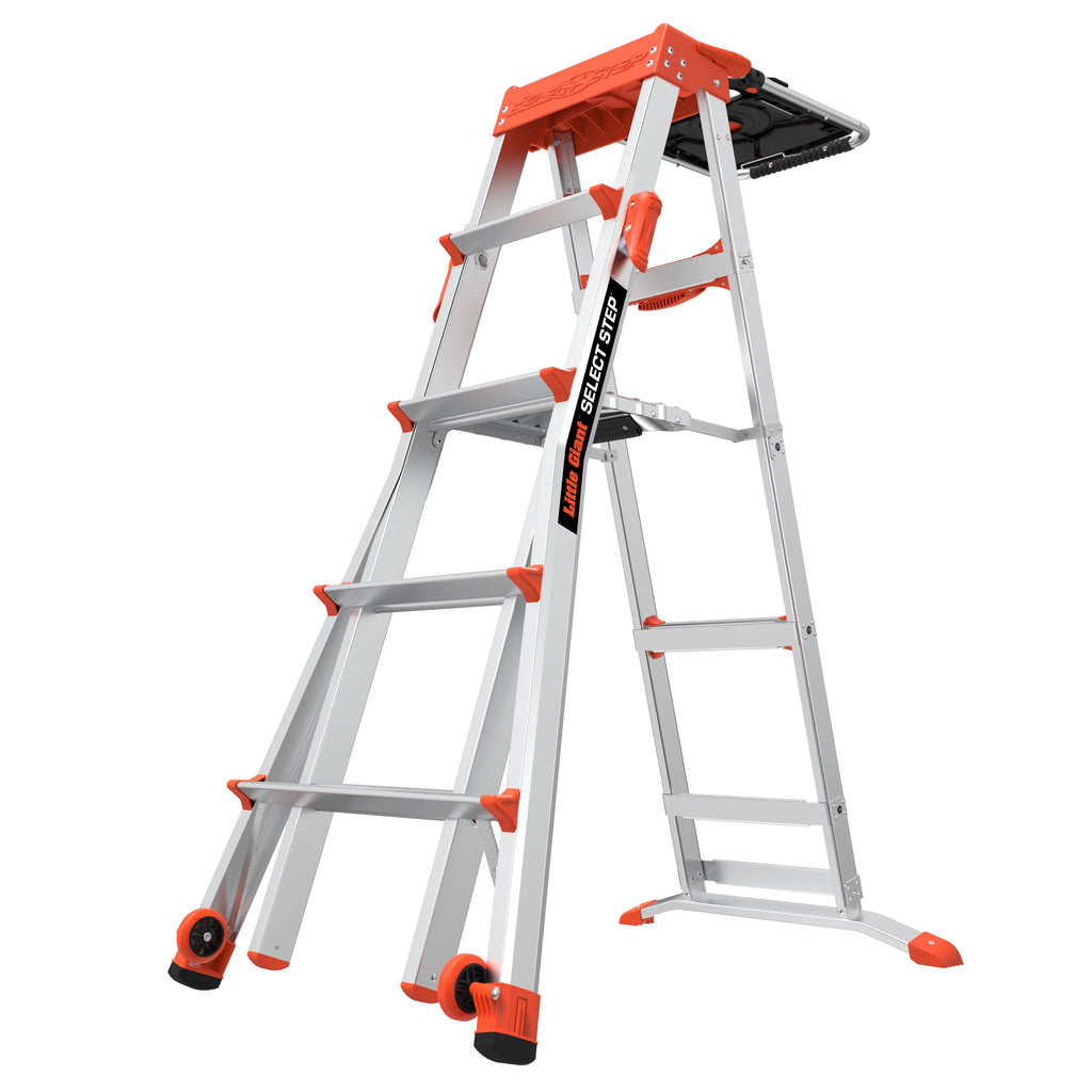 Aluminum Adjustable Stepladder Y229