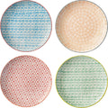 Set of 4 Stoneware Dinner Plates S2912