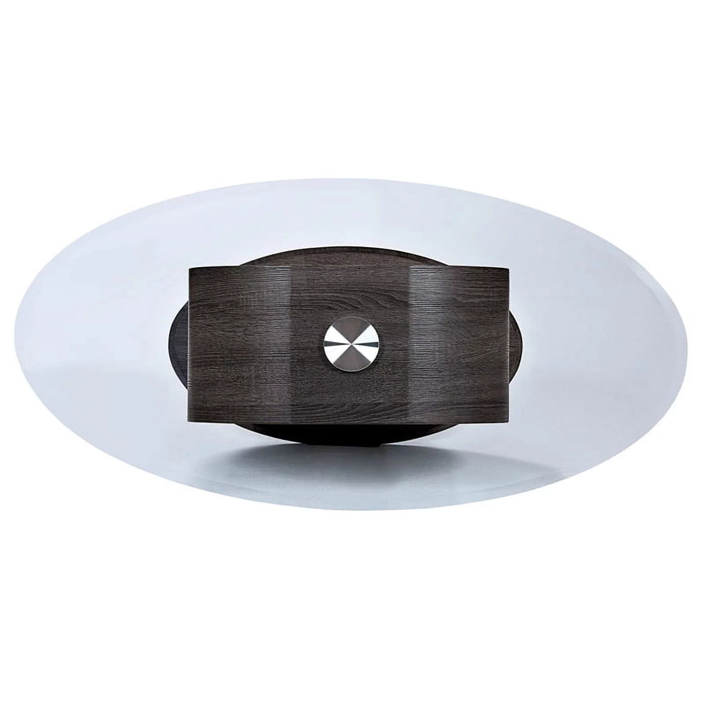 Black 3-Piece Tempered Glass Top Coffee Table Set R893