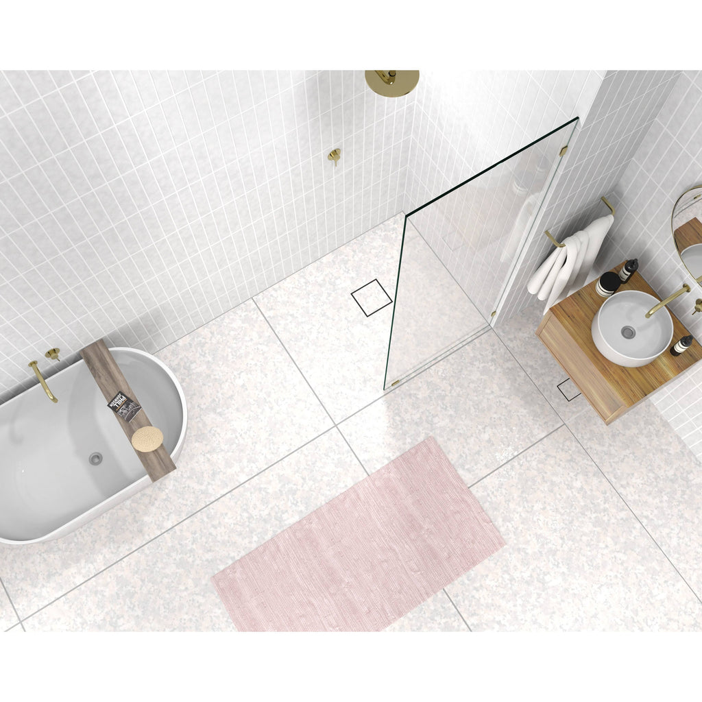 Frameless Shower Door, Polished Chrome H8469